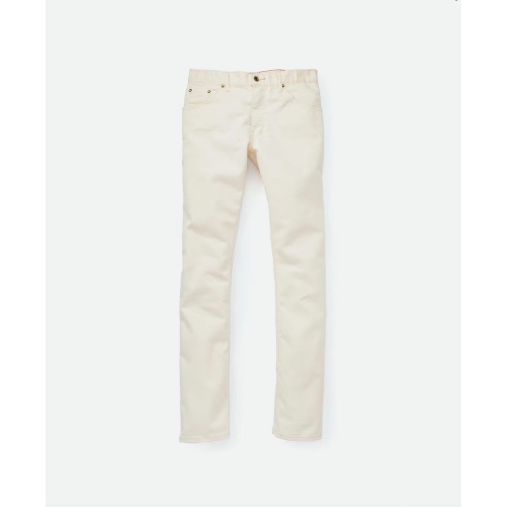 Raleigh Denim Workshop Jones Thin Fit Jeans 34 Men Off White Cone Mills